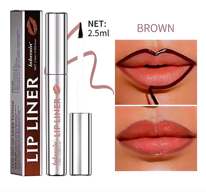 Water proof lip liner peel off